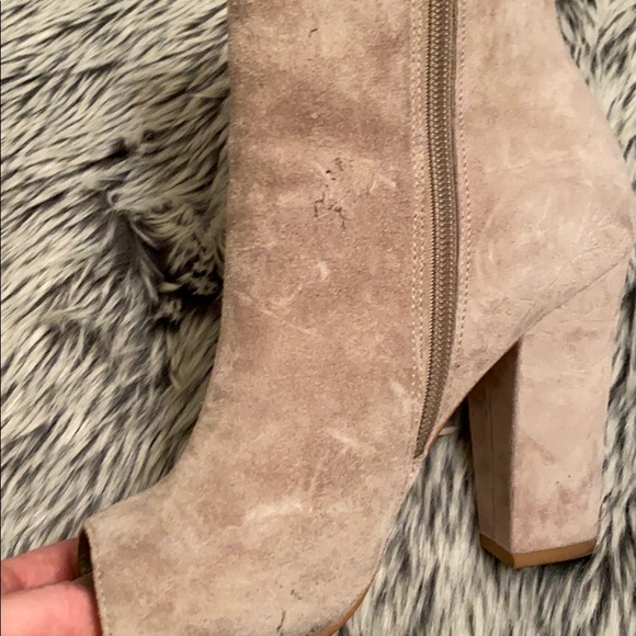 Steve Madden Fringed Suede open toe Bootie - Picture 4 of 7